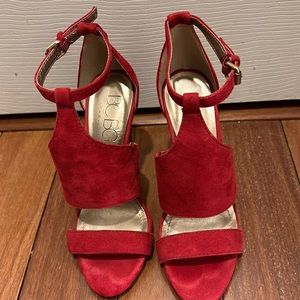 BCBG Red Suede heel